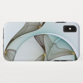 抽象芸術モダンターコイズブラウン金ゴールドエレガンス Case-Mate iPhoneケース (裏面(横))