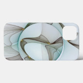 抽象芸術モダンターコイズブラウン金ゴールドエレガンス Case-Mate iPhoneケース (裏面 (横))