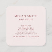 抽象芸術モダンチックアルコールインク スクエア名刺 (裏面)