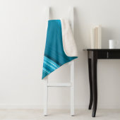 抽象芸術モダンティール（緑がかった色）ブルースワール小 シェルパブランケット (インサイチュ)