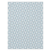 抽象芸術モダンティール（緑がかった色）&ホワイトテーブルクロス テーブルクロス (正面)