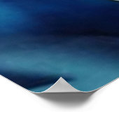 抽象芸術モダンティール（緑がかった色）金ゴールドレッドブルーグリーンビューティフル ポスター (角)