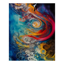 抽象芸術モダンティール（緑がかった色）金ゴールドレッドブルーグリーンビューティフル