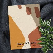 抽象芸術モダンテラコッタアートイヤリングディスプレイ 名刺