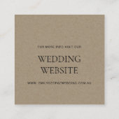 抽象芸術モダンテラコッタアート結婚のウェブサイト スクエア名刺 (裏面)