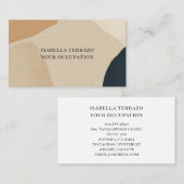 抽象芸術モダンテラコッタブラックシェイプズビジネスC 名刺 (正面/裏面)