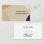 抽象芸術モダンテラコッタブラックシェイプ 名刺 (正面/裏面)