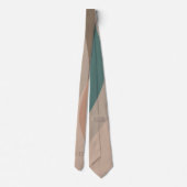 抽象芸術モダンテラコッタベージュ ネクタイ (裏面)