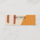 抽象芸術モダンテラコッタレッドアートスタッドディスプレイ スキニー名刺 (正面)