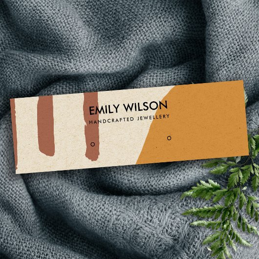 抽象芸術モダンテラコッタレッドアートスタッドディスプレイ スキニー名刺