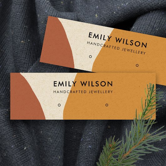 抽象芸術モダンテラコッタレッドアートスタッドディスプレイ スキニー名刺