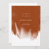 抽象芸術モダンテラコッタ水の色結婚の設定 セーブザデート (正面/裏面)