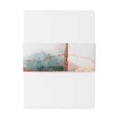 抽象芸術モダンテラコッタ秋の結婚式 招待状ベリーバンド (裏面例)