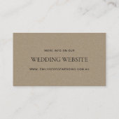 抽象芸術モダンテラコッタ結婚アートの結婚式 名刺 (裏面)