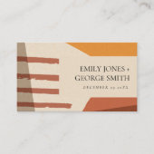 抽象芸術モダンテラコッタ結婚アートの結婚式 名刺 (正面)