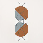 抽象芸術モダンテラコッタ&グレー – ダンサー ヨガマット (正面)