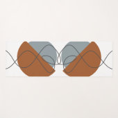 抽象芸術モダンテラコッタ&グレー – ダンサー ヨガマット (正面(横))