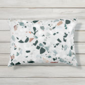 抽象芸術モダンテラゾパターン アウトドアクッション (正面)