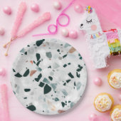 抽象芸術モダンテラゾパターン ペーパープレート (パーティー)