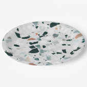 抽象芸術モダンテラゾパターン ペーパープレート (アングル)