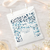 抽象芸術モダンテラゾモザイクブルー結婚ズ フェイバーバッグ (クリップ留めされた状態)