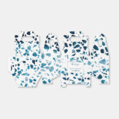 抽象芸術モダンテラゾモザイクブルー結婚ズ フェイバーボックス (折り畳みなし)