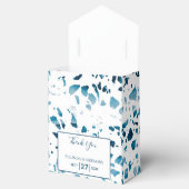 抽象芸術モダンテラゾモザイクブルー結婚ズ フェイバーボックス (オープン)