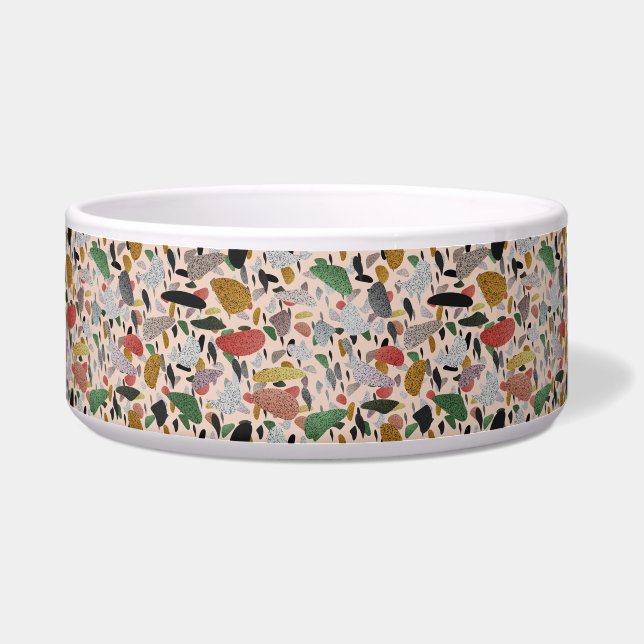 抽象芸術モダンテラ芸術的ッツォスタイルパターン ボウル (正面)
