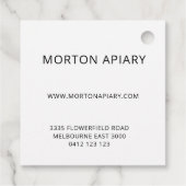 抽象芸術モダンデイジーハニーアピラつるラベル フェイバータグ (裏面)