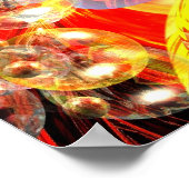 抽象芸術モダンデジタルアートスクエアポスタープリント ポスター (角)