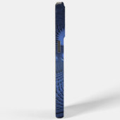 抽象芸術モダントレンディーデュスクブルーフラクタルアート Case-Mate iPhoneケース (裏面 / 右)