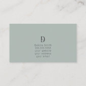 抽象芸術モダントレンディーニュートラルブルー 名刺 (裏面)