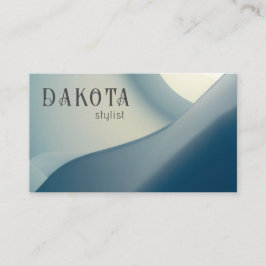 抽象芸術モダントレンディーニュートラルブルー 名刺