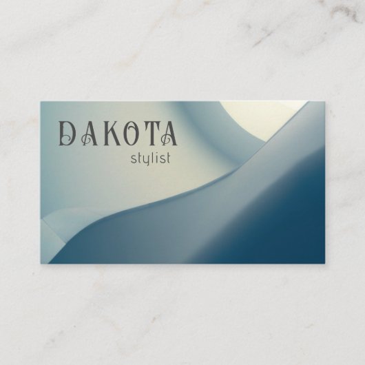 抽象芸術モダントレンディーニュートラルブルー 名刺 (正面)