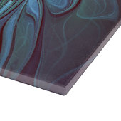 抽象芸術モダントレンディーブルーフラワーフラワーフラクタルアート カッティングボード (角)