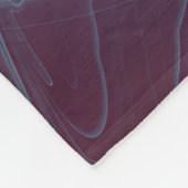 抽象芸術モダントレンディーブルーフラワーフラワーフラクタルアート フリースブランケット (角)