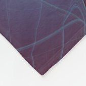 抽象芸術モダントレンディーブルーフラワーフラワーフラクタルアート フリースブランケット (角)