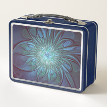 抽象芸術モダントレンディーブルーフラワーフラワーフラクタルアート