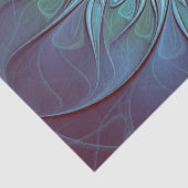 抽象芸術モダントレンディーブルーフラワーフラワーフラクタルアート 薄葉紙 (詳細)