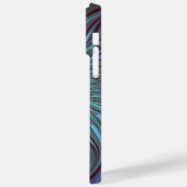 抽象芸術モダントレンディーブルーフラワーフラワーフラクタルアート Case-Mate iPhoneケース (裏面 / 左)