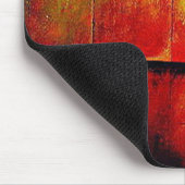 抽象芸術モダントレンディーレッドイエローグリーンテンプレート マウスパッド (コーナー)