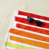 抽象芸術モダントロピカルカラーブラシストローク名 ビーチタオル (インサイチュ)