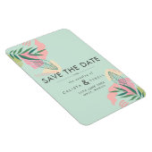 抽象芸術モダントロピカルネオミント&ピンクザ救ー マグネット (右側)