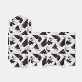 抽象芸術モダンドットとピンク色の花 フェイバーボックス (折り畳みなし)