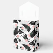 抽象芸術モダンドットとピンク色の花 フェイバーボックス (オープン)