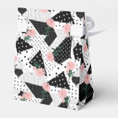 抽象芸術モダンドットとピンク色の花 フェイバーボックス (裏面サイド)