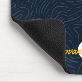 抽象芸術モダンネイビーパターンモノグラム マウスパッド (コーナー)