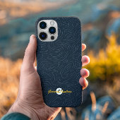 抽象芸術モダンネイビーパターンモノグラム Case-Mate iPhoneケース