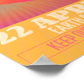 抽象芸術モダンネオンアートのアースデイのポスター ポスター (角)