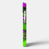 抽象芸術モダンネオンピンク緑フラクタル花 Case-Mate iPhoneケース (裏面 / 左)
